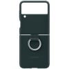 Силиконовый чехол для Samsung Galaxy Z Flip 3 Silicone Cover with Ring EF-PF711TGEGRU Темно зеленый