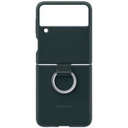 Силиконовый чехол для Samsung Galaxy Z Flip 3 Silicone Cover with Ring EF-PF711TGEGRU Темно зеленый