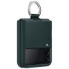 Силиконовый чехол для Samsung Galaxy Z Flip 3 Silicone Cover with Ring EF-PF711TGEGRU Темно зеленый
