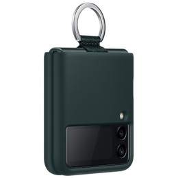 Силиконовый чехол для Samsung Galaxy Z Flip 3 Silicone Cover with Ring EF-PF711TGEGRU Темно зеленый