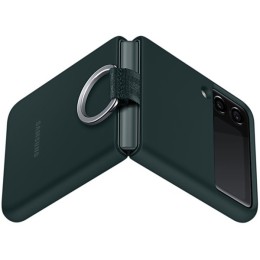 Силиконовый чехол для Samsung Galaxy Z Flip 3 Silicone Cover with Ring EF-PF711TGEGRU Темно зеленый