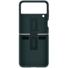 Силиконовый чехол для Samsung Galaxy Z Flip 3 Silicone Cover with Ring EF-PF711TGEGRU Темно зеленый