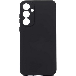 Силиконовый чехол для Samsung Galaxy S24 FE TPU mate 1mm с защитой камеры Черный