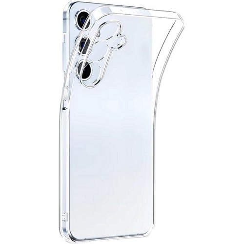 Силиконовый чехол для Samsung Galaxy S24 FE TPU mp 1.5mm с защитой камеры Прозрачный