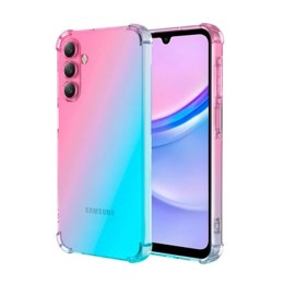 Силиконовый чехол для Samsung Galaxy A16 Krieger Mix 1.5мм противоударный Розово-зеленый