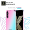 Силиконовый чехол для Samsung Galaxy A56 Krieger Mix 1.5мм противоударный Розово-зеленый