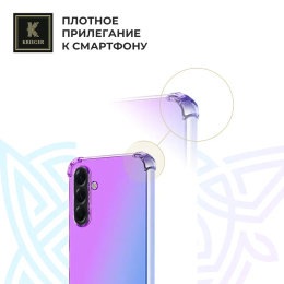 Силиконовый чехол для Samsung Galaxy A56 Krieger Mix 1.5мм противоударный Фиолетово-Синий