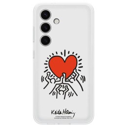 Силиконовый чехол для Samsung Galaxy S24+ Flipsuit Case EF-MS926CWEGRU белый/прозрачный