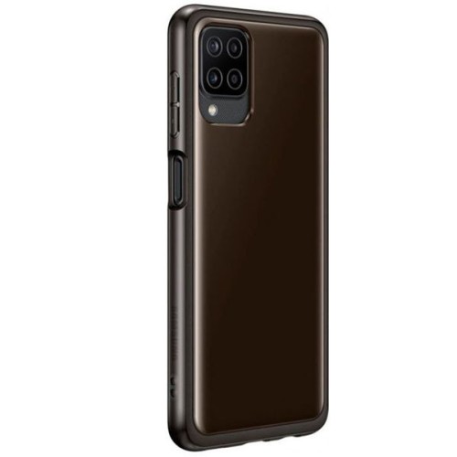 Чехол накладка для Samsung Galaxy A12 Clear Cover EF-QA125TBEGRU Черный