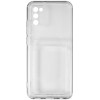 Силиконовый чехол для Samsung Galaxy A02S iBox Crystal с защитой камеры и кардхолдером Прозрачный