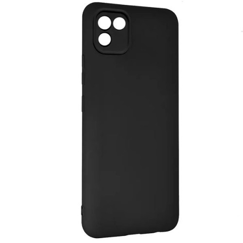 Силиконовый чехол для Samsung Galaxy A03 TPU 1мм с защитой камеры Черный