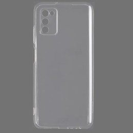 Силиконовый чехол для Samsung Galaxy A03S TPU с защитой камеры Прозрачный