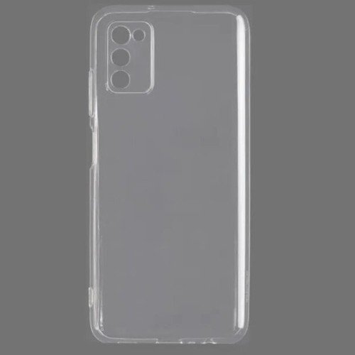 Силиконовый чехол для Samsung Galaxy A03S TPU с защитой камеры Прозрачный