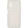 Силиконовый чехол для Samsung Galaxy A03S iBox Crystal с кардхолдером Прозрачный