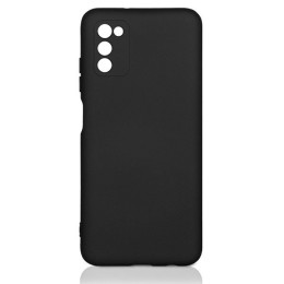 Силиконовый чехол для Samsung Galaxy A03S TPU 1мм с защитой камеры Черный