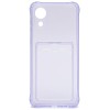 Силиконовый чехол для Samsung Galaxy A03 Core Silicone Card Holder Case Сиреневый