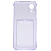 Силиконовый чехол для Samsung Galaxy A03 Core Silicone Card Holder Case Сиреневый