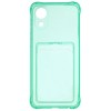 Силиконовый чехол для Samsung Galaxy A03 Core Silicone Card Holder Case Мятный