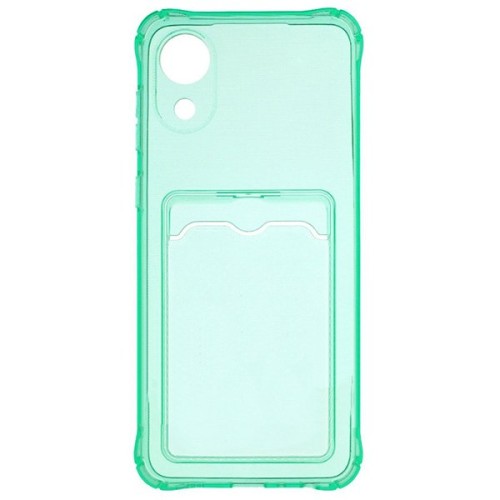 Силиконовый чехол для Samsung Galaxy A03 Core Silicone Card Holder Case Мятный