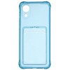 Силиконовый чехол для Samsung Galaxy A03 Core Silicone Card Holder Case Голубой