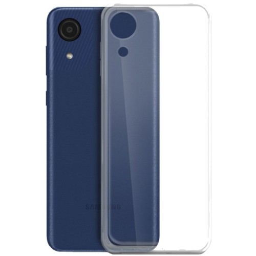 Силиконовый чехол для Samsung Galaxy A03 Core Ultra Thin Case с защитой камеры Прозрачный