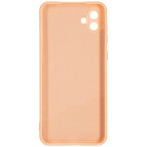 Силиконовый чехол для Samsung Galaxy A04 Soft Matte с микрофиброй Пыльно розовый