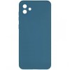 Силиконовый чехол для Samsung Galaxy A04 Soft Matte с микрофиброй Синий