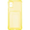 Силиконовый чехол для Samsung Galaxy A04e Silicone Card Holder Case с защитой камеры Желтый