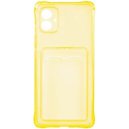 Силиконовый чехол для Samsung Galaxy A04e Silicone Card Holder Case с защитой камеры Желтый