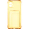 Силиконовый чехол для Samsung Galaxy A04e Silicone Card Holder Case с защитой камеры Оранжевый