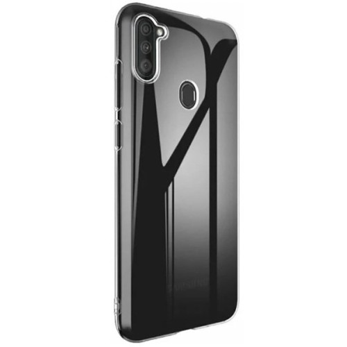 Силиконовый чехол для Samsung Galaxy A11 TPU 1мм Прозрачный глянцевый