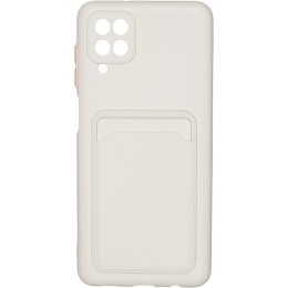 Силиконовый чехол для Samsung Galaxy A12 iBox Crystal с картхолдером и защитой камеры Прозрачный