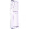 Силиконовый чехол для Samsung Galaxy A12 Silicone Card Holder Case Сиреневый