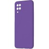 Силиконовый чехол для Samsung Galaxy A12 Soft с микрофиброй Фиолетовый