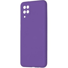 Силиконовый чехол для Samsung Galaxy A12 Soft с микрофиброй Фиолетовый