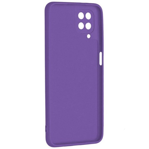 Силиконовый чехол для Samsung Galaxy A12 Soft с микрофиброй Фиолетовый