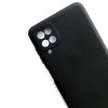 Силиконовый чехол для Samsung Galaxy A12 TPU 1мм Черный матовый