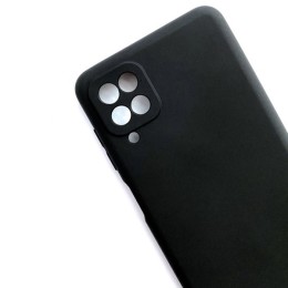 Силиконовый чехол для Samsung Galaxy A12 TPU 1мм Черный матовый
