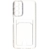 Силиконовый чехол для Samsung Galaxy A14 TPU iBox Crystal с защитой камеры и кардхолдером Прозрачный