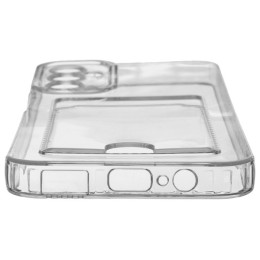 Силиконовый чехол для Samsung Galaxy A14 4G Silicone Card Holder Case с защитой камеры Прозрачный