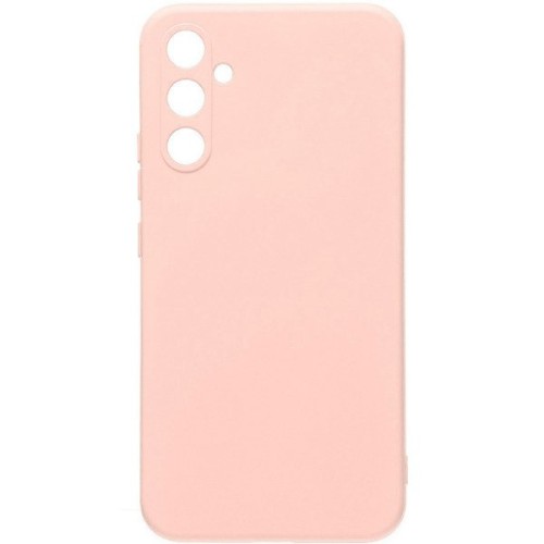 Силиконовый чехол для Samsung Galaxy A14 с защитой камеры Пудровый