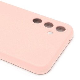 Силиконовый чехол для Samsung Galaxy A14 с защитой камеры Пудровый