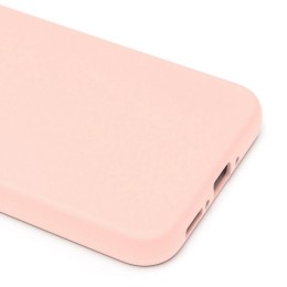 Силиконовый чехол для Samsung Galaxy A14 с защитой камеры Пудровый