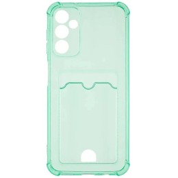 Силиконовый чехол для Samsung Galaxy A14 4G Silicone Card Holder с защитой камеры Мятный