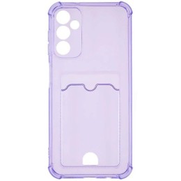 Силиконовый чехол для Samsung Galaxy A14 4G Silicone Card Holder с защитой камеры Сиреневый
