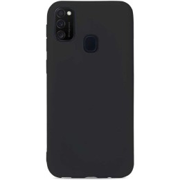 Силиконовый чехол для Samsung Galaxy A21S TPU 1мм Черный матовый