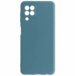 Силиконовый чехол для Samsung Galaxy A22 Soft Matte с защитой камеры Лазурный