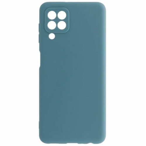 Силиконовый чехол для Samsung Galaxy A22 Soft Matte с защитой камеры Лазурный