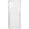 Силиконовый чехол для Samsung Galaxy A23 TPU 1.5мм с картхолдером и защитой камеры Прозрачный