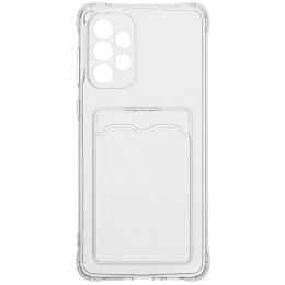 Силиконовый чехол для Samsung Galaxy A23 TPU 1.5мм с картхолдером и защитой камеры Прозрачный
